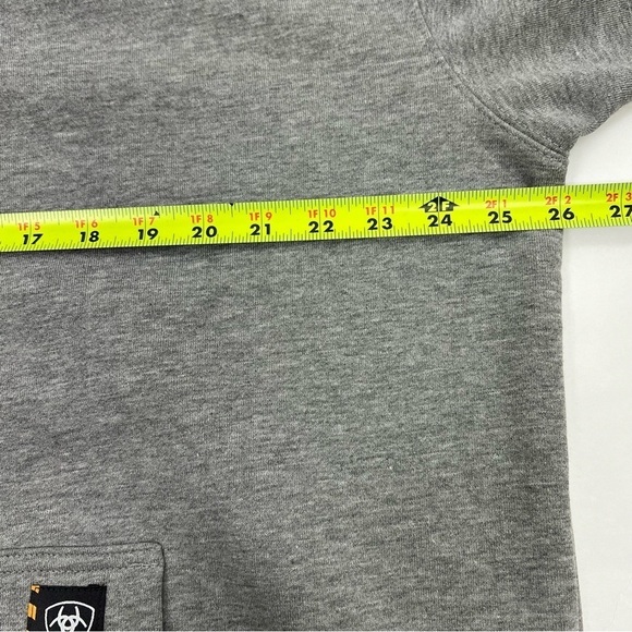 ARIAT Rebar Men’s Pullover Hoodie Sweatshirt Sz XL-Tall Gray Drawstring LS - Picture 7 of 11